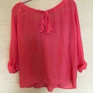 Cynthia Rowley Coral Blouse XL